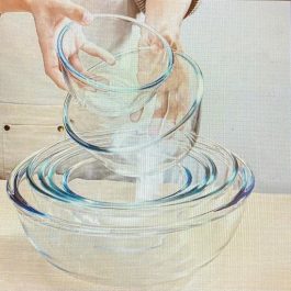 Clear Glass Mixing And Serving Bowl
