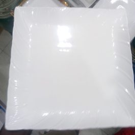 White Square Dinner Plate 12Pcs