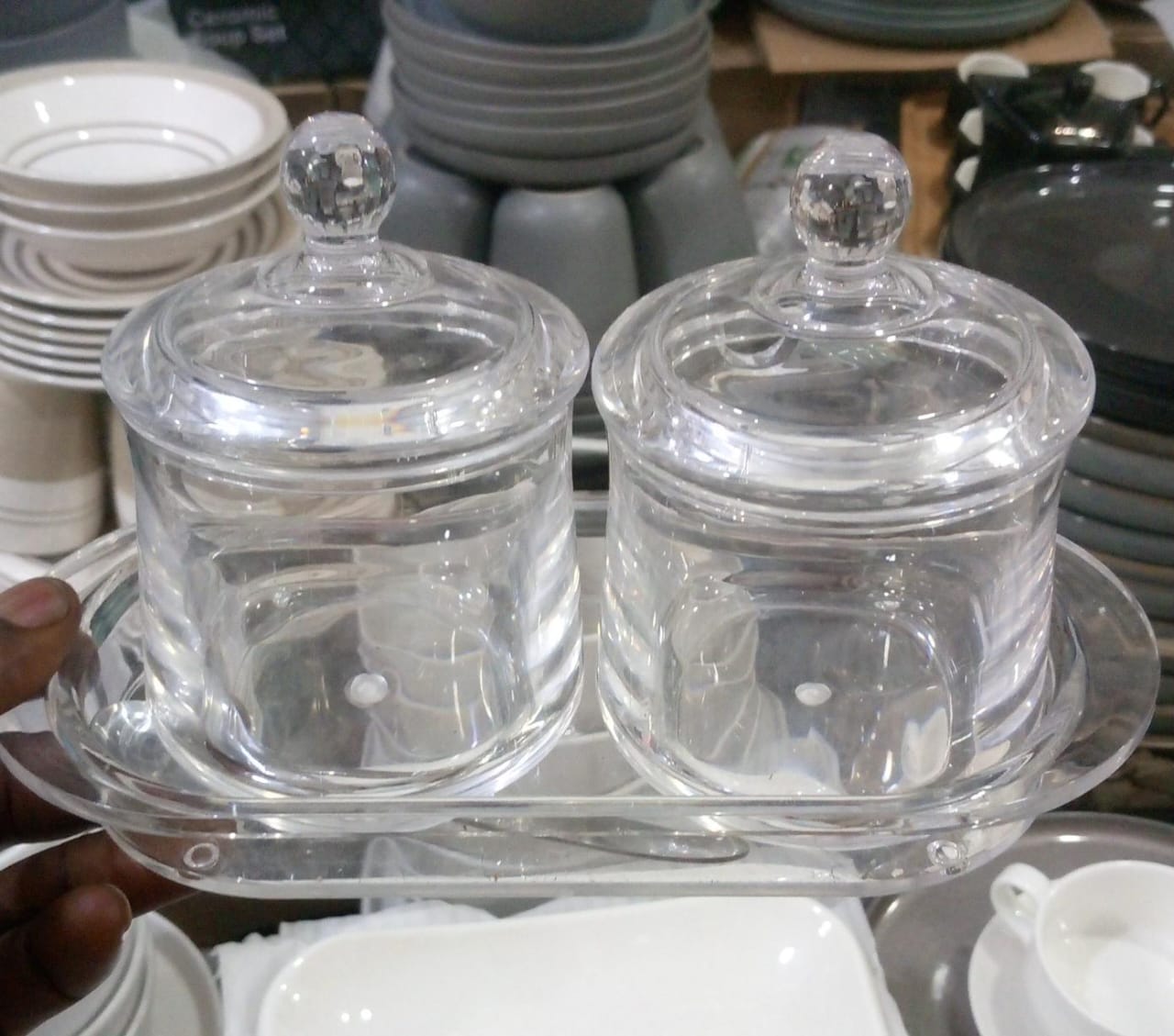 Clear Plastic Acrylic Spice Set - Image 2