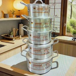Ugood Aluminium Casserole Set 5Pcs