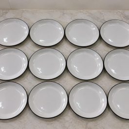 Minimalist Ceramic Dinner Plate 12Pcs