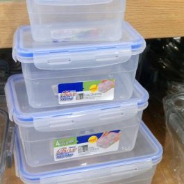 4-Piece Airtight Plastic Food Storage Container Set