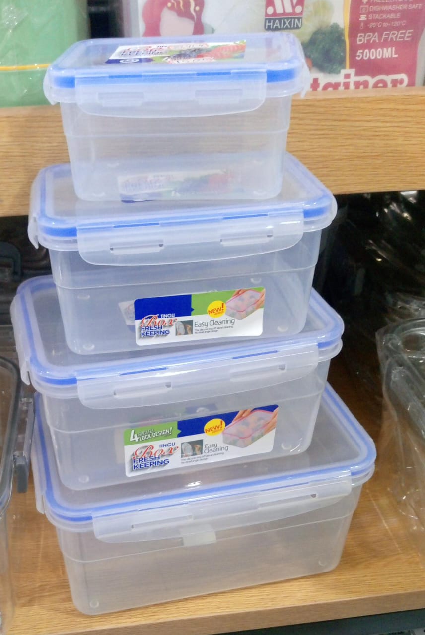 4-Piece Airtight Plastic Food Storage Container Set - Image 2