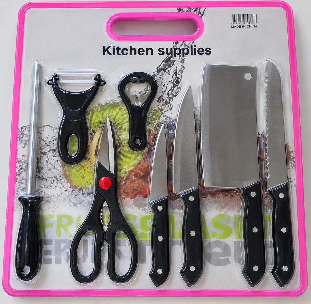 Multifunctional Kitchen Knife And Tools Set With A Cutting Board - Image 2