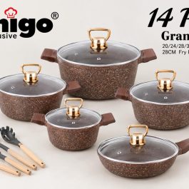 Vmigo Exclusive 14-Piece Granite Cookware Set