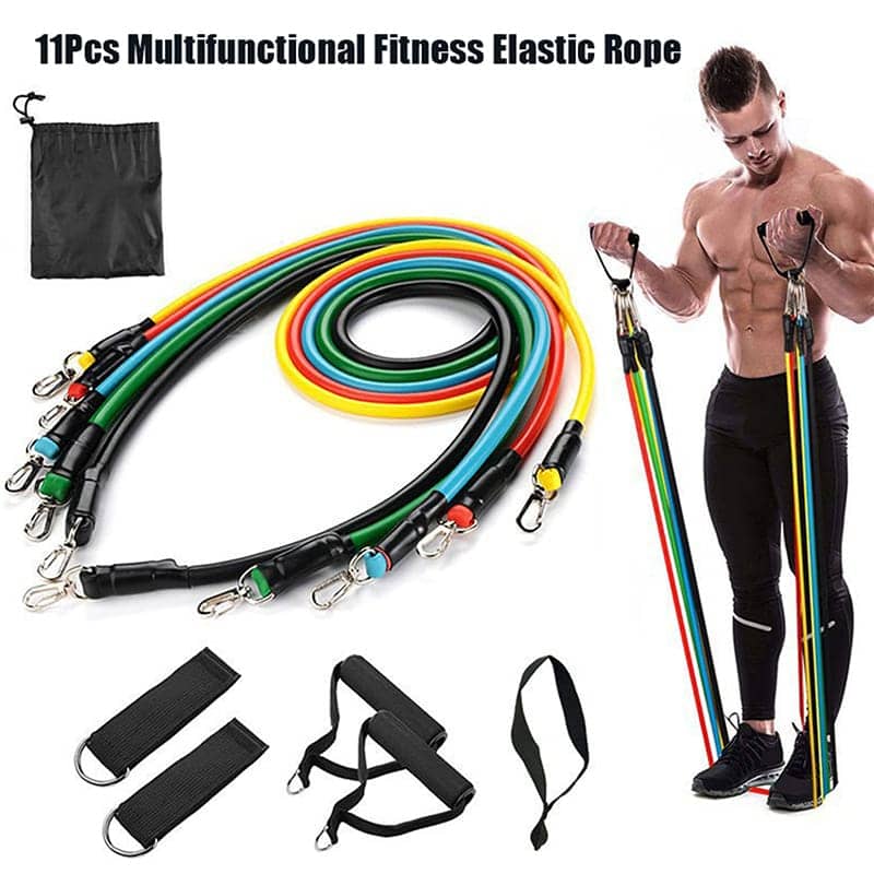 11-Piece Multifunctional Fitness Resistance Band Set - Image 2