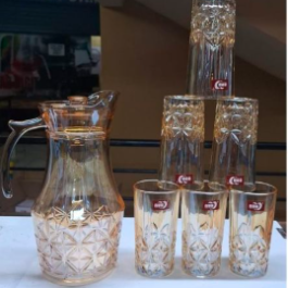 Water Set 7Pcs 6Glasses 1 Jug