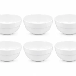 White Ceramic Stackable Bow 12Pcs