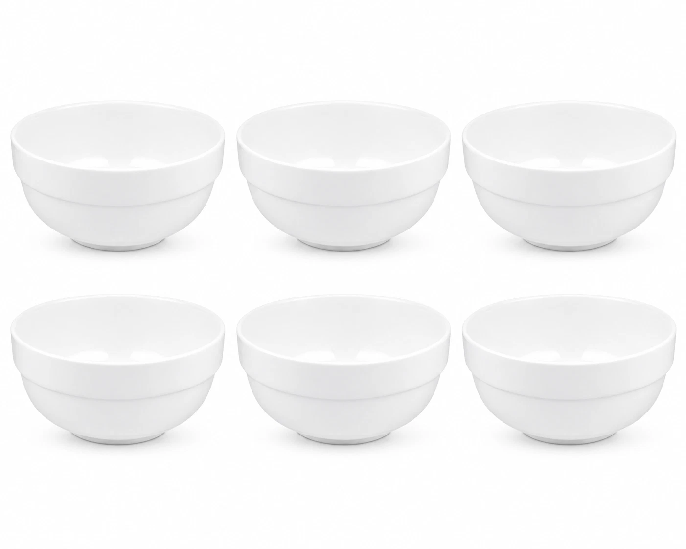 White Ceramic Stackable Bow 12Pcs - Image 2