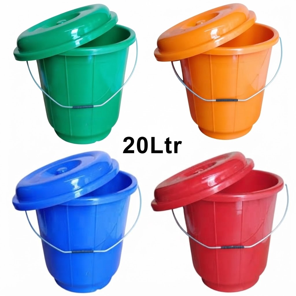 20L Plastic Storage Buckets 1 Pcs