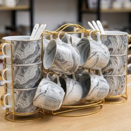 12-Piece Ceramic Teacup Set