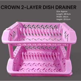 Dish Drying And Storage Rack 2-Layer