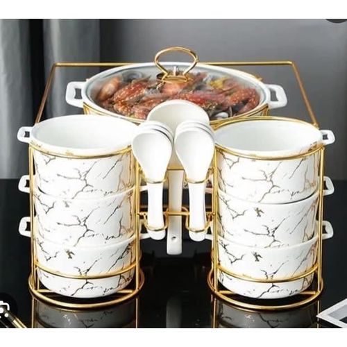 15-Piece Nordic Ceramic Soup Pot - Image 2