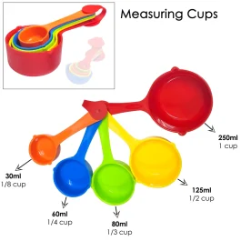 Nesting Plastic Measuring Cup And Spoon Set