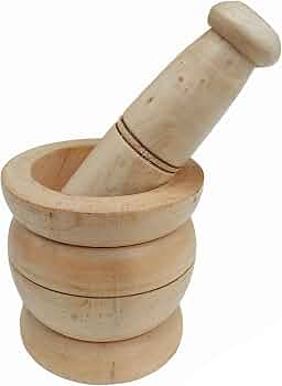 Wooden Mortar And Pestle