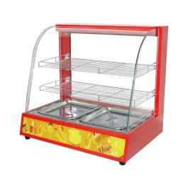 Curved Glass Hot Food Display Warmer