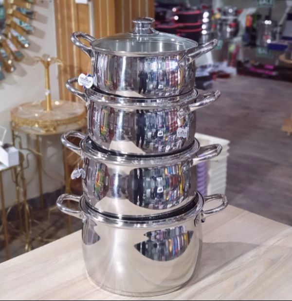Stainless Steel Belly Pot Cookware Se - Image 2