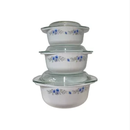 3-Piece Opal Glass Casserole Set