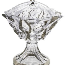 Clear Glass Pedestal Fruit Bowl